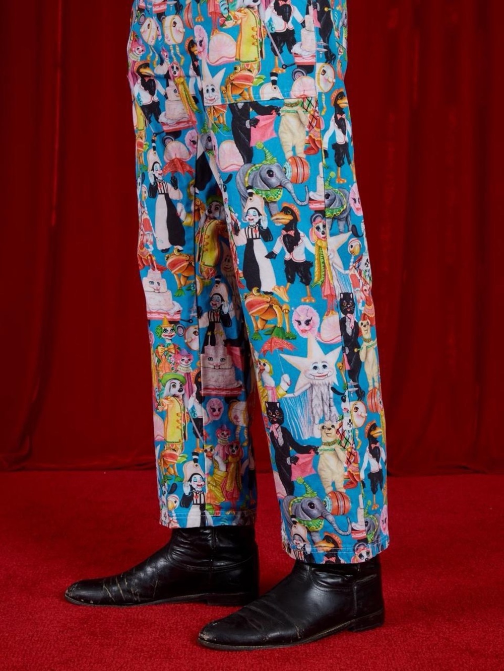 Big Bud Press Bright Blue Bob Baker Marionette theate pants XXS NEW